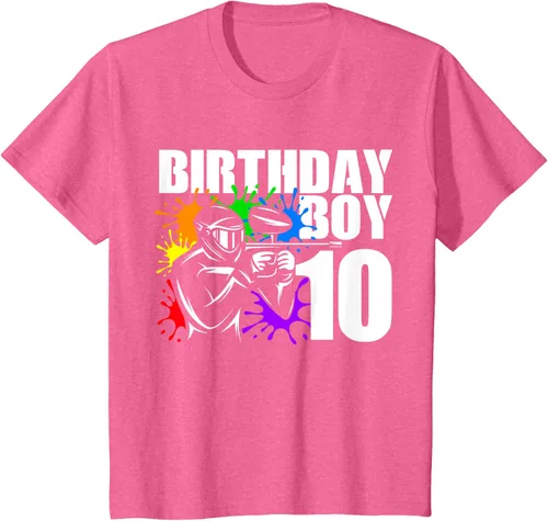 Vista 35 de Camiseta de 10 años de antigüedad, fiesta de cumpleaños para niños, Negro, S