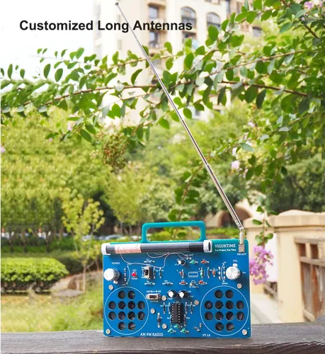 Vista 3 de Kit de radio AM/FM Proyecto de soldadura Kit de bricolaje para practicar enseñanza electrónica Estéreo Gran proyecto STEM y regalo Versión