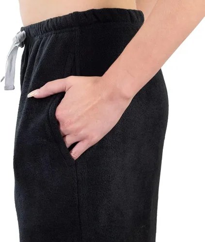 Vista 5 de Jo & Bette Pantalones de pijama de forro polar para mujer, pantalones de pijama de franela peludos, pijamas de felpa para mujer, pijamas