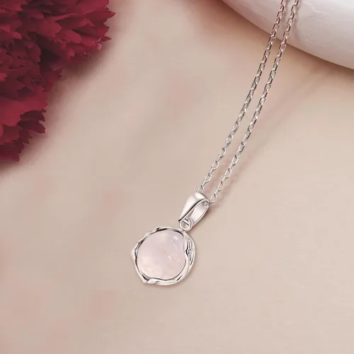 Vista 4 de 925 Sterling Silver Gemstone Necklace Women - Gemstone Pendant Necklace Silver- Birthstone Necklace - Silver Jewelry for Women- Minimalist Jewelry