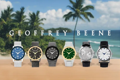 Vista 6 de Geoffrey Beene Reloj analógico de acero inoxidable con movimiento de cuarzo para hombre, regalo para hombres, formal o de negocios, casual