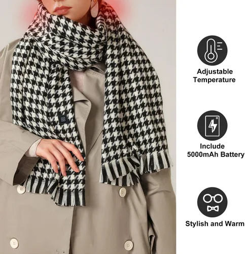Vista 4 de EN'DA professional Heated Scarf Upgraded with Rechargeable Battery Electric Heated Neck Pad for Winter
