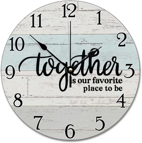 Vista 22 de Reloj de pared con versículo bíblico, con cita religiosa, reloj de madera, texto inspirador cristiano, reloj de madera rústico personalizado
