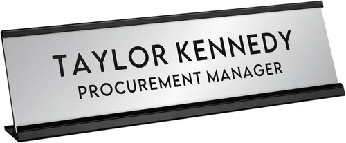 Vista 11 de Placa de escritorio personalizada grabada Personalizada con su nombre y título Decoración perfecta para oficina, negocio o hogar Múltiples
