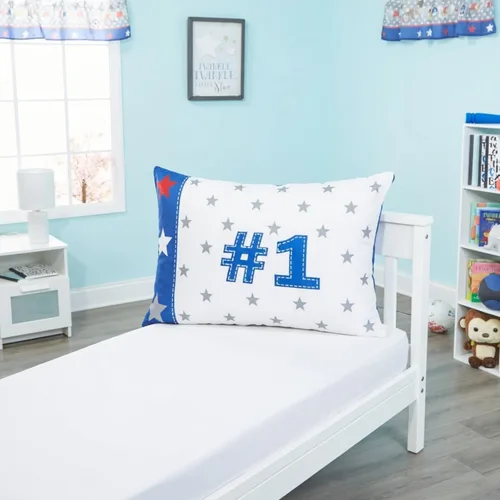 Vista 4 de Everyday Kids Paquete de 2 fundas de almohada de tamaño estándar para almohadas de 30 x 20 pulgadas, suaves y transpirables, 100% algodón percal