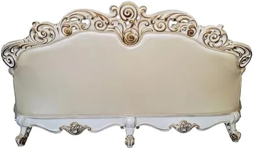 Vista 7 de Acme Vendome Sofá con 5 Almohadas en PU Champagne y Acabado Perla Antigua