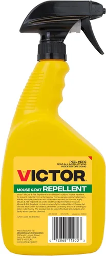 Vista 12 de Victor M809 - Aerosol repelente de ratones y ratas, natural, no tóxico, repelente de roedores para uso en interiores y exteriores, listo para usar