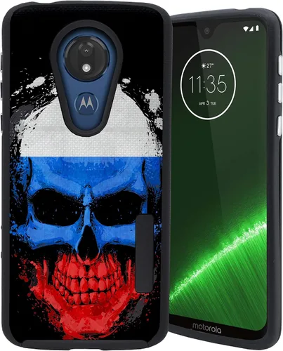 Vista 9 de CasesOnDeck - Carcasa compatible con Motorola Moto E5 Plus y Moto E5 Supra[Grip Tactical] de dos piezas con carcasa rígida y piel flexible