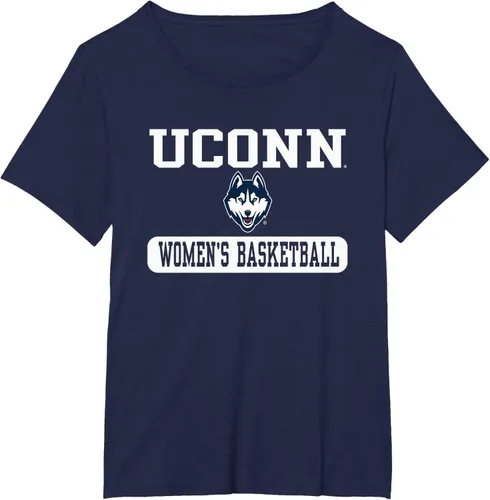 Vista 7 de Connecticut Huskies - Camiseta de baloncesto para mujer con licencia oficial, Azul