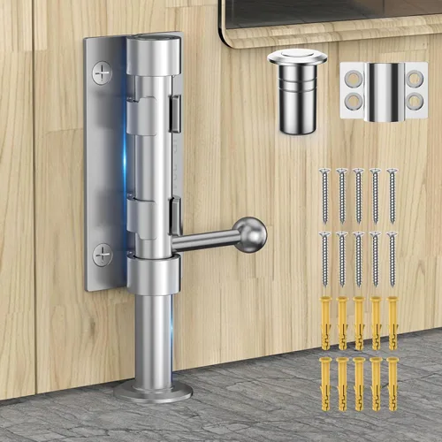 Vista 9 de Cierre de puerta de perno deslizante, hardware de pestillo de perno de barril, cerradura de 16 cm de acero inoxidable 304 resistente y sólida
