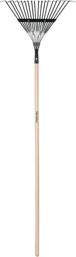Vista 2 de Truper, rastrillo para jardín, profesional, de acero, Tru Tough - Rastrillo plástico para arbustos con cabeza de 20,32 cm