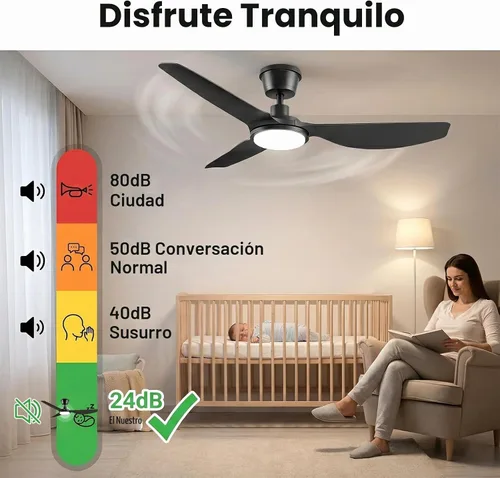 Vista 8 de Newday Ventilador de techo impermeable IP66 de 52 pulgadas con luces, ventilador de glorieta resistente a la intemperie con control remoto, LED