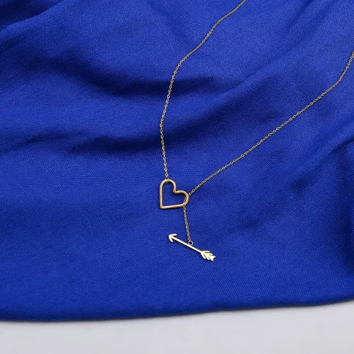Vista 4 de Collar de abeja de abeja de acero inoxidable de oro de 18 quilates, estrella y luna, dinosaurio araña ajustable en Y Lariat para mujer