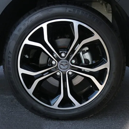 Vista 3 de 4 piezas de tapas centrales de rueda para Mazda CX-5 CX-7 CX-8 M6 MX5 RX7 RX8 A8 CX9 X MX, 56 mm / 2.2 "cubiertas centrales de rueda de auto ABS