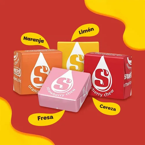 Vista 4 de Caramelos masticables de frutas a granel Starbrst de 2 libras, envueltos individualmente, dulces suaves y masticables con sabor a fruta