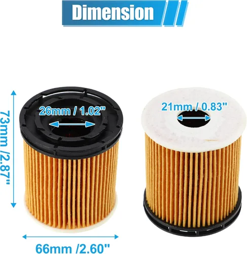 Vista 5 de X AUTOHAUX Filtro de aceite de motor 26350-2M000 para Kia K5 1.6 2021-2024 para Hyundai Tucson 1.6 Hybrid 2022-2025 para Kia Rio 1.6 2020-2023 1