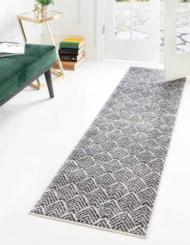 Vista 12 de Unique Loom Eco Trellis Collection - Alfombra de área - Osage (rectangular 2 pies 0 pulgadas x 3 pies 0 pulgadas, marfil carbón)
