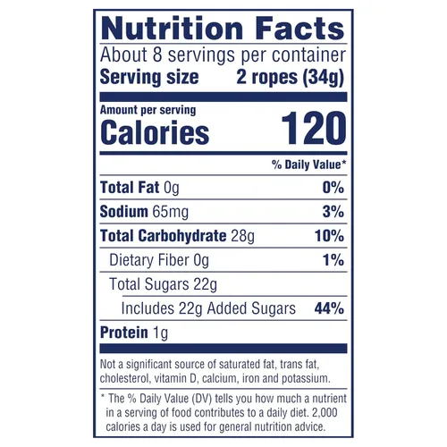 Vista 2 de SweeTARTS Cuerdas, dulces, sandía Berry Collision, suave y masticable, 9 oz