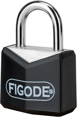 Vista 5 de FIGODE® Candado pequeño y ligero con llaves grandes, cerradura de aluminio cubierta negra, 3/4 pulgadas de ancho, candados de equipaje para maleta