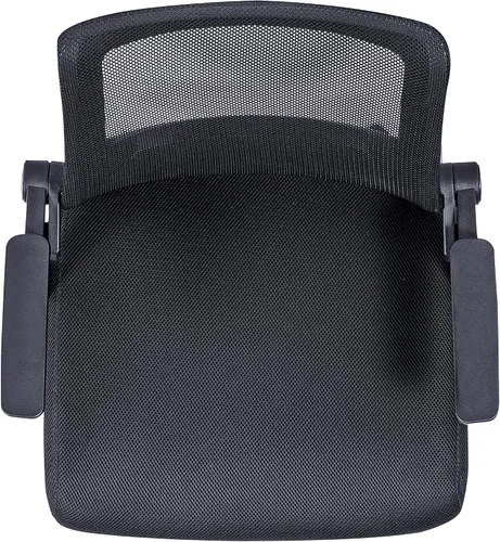 Vista 10 de Techni Mobili, Silla ergonómica negra de malla de oficina Mid-back office chair, lumbar support, breathable mesh back, height adjustable, flip-up
