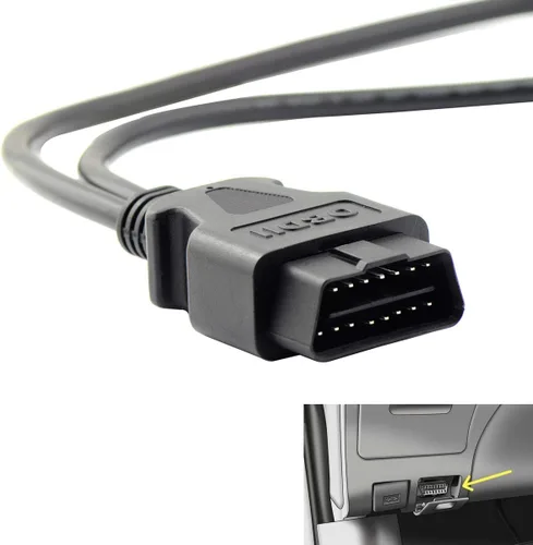 Vista 7 de iKKEGOL OBD2 OBD II Full 16 Pin Splitter Y Cable abierto J1962 1 macho a 2 hembra Conector Soporte de montaje debajo del salpicadero