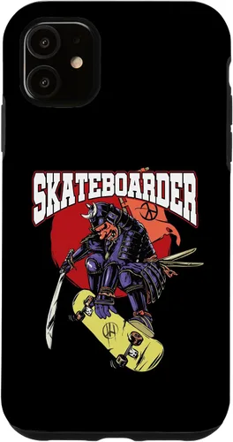 Vista 5 de iPhone 15 Skateboarding I Skater & Skateboard I Samurai Skateboarder Case