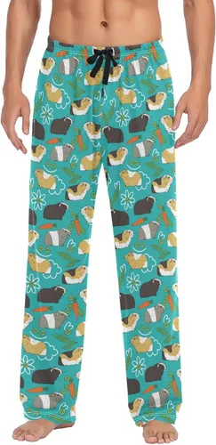 Vista 38 de Ollabaky Pantalones de pijama para hombre, pantalones de pijama con bolsillos, pantalones de descanso para hombre Multi 01
