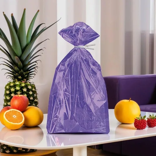Vista 3 de Bolsas de celofán, color azul real, 30 unidades, talla única , Púrpura