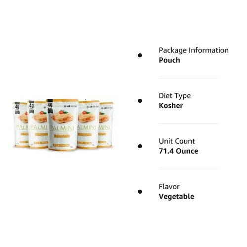 Vista 8 de Palmini Hearts of Palm Pasta - Lasaña baja en carbohidratos, 0.14 oz de carbohidratos, sin gluten, (12 onzas - Paquete de 6)
