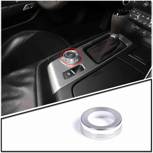 Vista 16 de TINKI Anillo decorativo de ajuste de brillo para instrumento de automóvil, para Chevy C7 Corvette 2014-2019, accesorios interiores