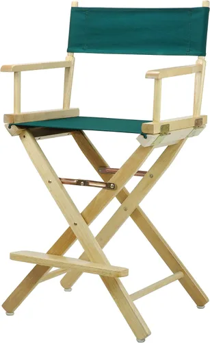 Vista 102 de Casual Home - Silla de director de 18 in, marco negro, lona negra, altura clásica Marco negro - Madera maciza