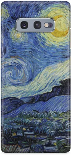 Vista 23 de Inspired Cases - Funda con textura 3D para iPhone Xs Max - Funda protectora de goma para iPhone Xs Max de Apple - Vincent Van Gogh - Noche estrellada