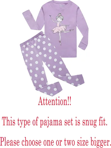 Vista 2 de Family Feeling - Pijamas para niños y niñas conjunto de pijamas de 2 piezas ropa para dormir de 100 algodón
