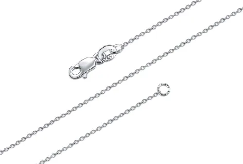 Vista 9 de BORUO Collar de cadena de cable de plata de ley 925 Cadena de cable impermeable chapada en oro de 14K Collar de plata italiana de 1mm y 1.5mm