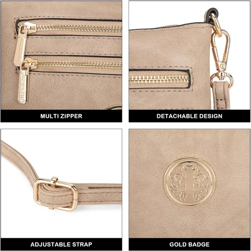 Vista 91 de Montana West Bolsos cruzados para mujer con múltiples bolsillos y correa ajustable