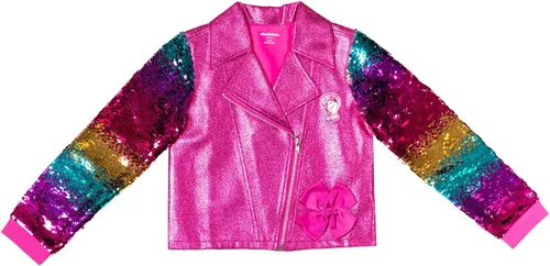 Vista 2 de JoJo Siwa Unicorn - Chaqueta bomberomoto con lentejuelas para niñas y niños grandes