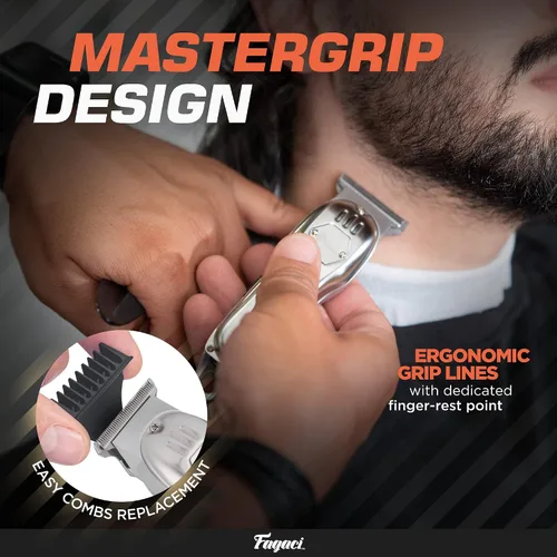Vista 7 de Fagaci Cortador de pelo profesional para hombre, batería potente, cuchillas afiladas, motor de alta velocidad, acero frío para cortes cómodos