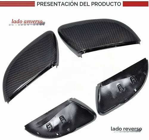 Vista 6 de Tapas de espejo de fibra de carbono real para VW Golf 6 MK6 GTI R20 2009