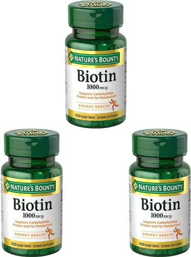 Vista 9 de Nature's Bounty Energy Health Comprimidos recubiertos de biotina, 1000 mcg, 100 unidades (1 paquete)