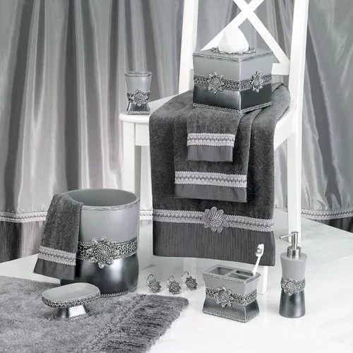 Vista 2 de Avanti Linens - Alfombra de baño, alfombra de baño de algodón, decoración de baño antideslizante (colección de medallones trenzados)