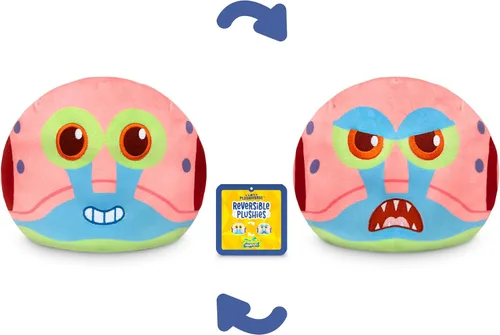 Vista 3 de TeeTurtle SpongeBob Squarepants Peluche reversible de 15 cm - Gary la caracol - Lindo animal de peluche Kawaii suave
