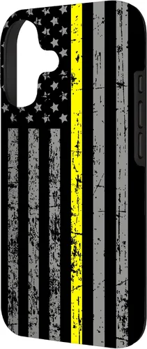 Vista 2 de 911 Dispatcher Dispatch Thin Yellow Line USA Flag Case for iPhone 17