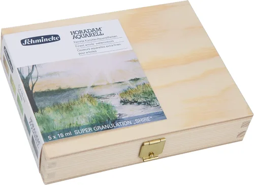 Vista 9 de Schmincke - HORADAM® AQUARELL, surtido completo de 40 medios recipientes de acuarelas de granulación súper fuerte, 74 440 097, caja de metal