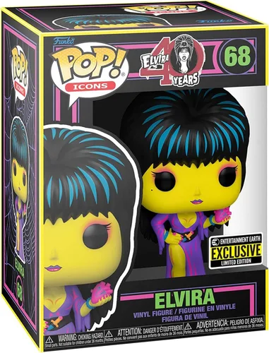 Vista 2 de Elvira Funko Pop! Exclusivo de luz negra