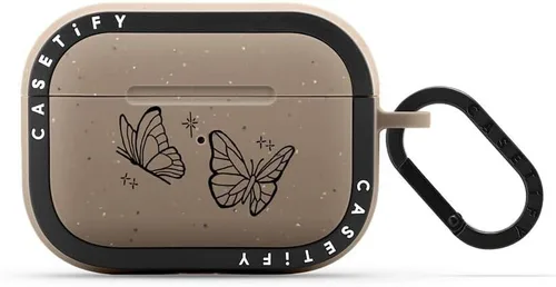 Vista 18 de CASETiFY Bounce Airpods Pro (1ª/2.ª generación) - Funda con anillo, negro Kingsnake - carbón mate