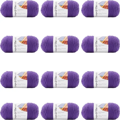 Vista 15 de MICHAELS Paquete de 12: Hilo sólido Soft Classic™ de Loops & Threads®