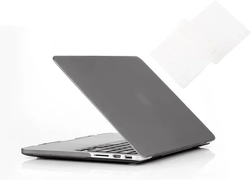 Vista 6 de RUBAN Funda para MacBook Retina Pro de 15 pulgadas A1398 (2015-2012), carcasa rígida de plástico liso mate con cubierta de teclado de TPU Cristal