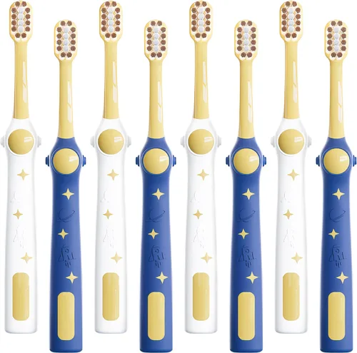 Vista 11 de EASICUTI Cepillos de dientes suaves para niños pequeños, eficiente cepillo de dientes de 3 caras, cepillo de dientes para bebés de 12 meses
