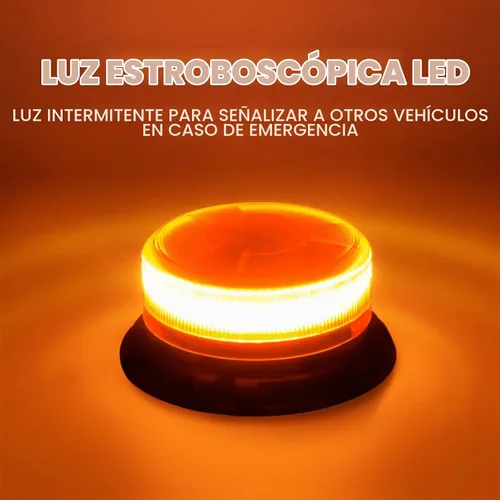 Vista 4 de AnTom, luz estroboscópica magnética inalámbrica, luces de baliza LED impermeables recargables para camiones, advertencia de emergencia intermitente