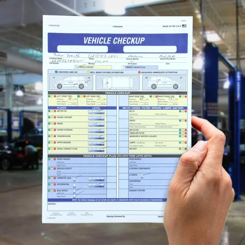 Vista 4 de SSWBasics Formulario de inspección de vehículos de 17/27 puntos, 8 1/2 pulgadas de alto x 11 pulgadas de ancho, paquete de 100